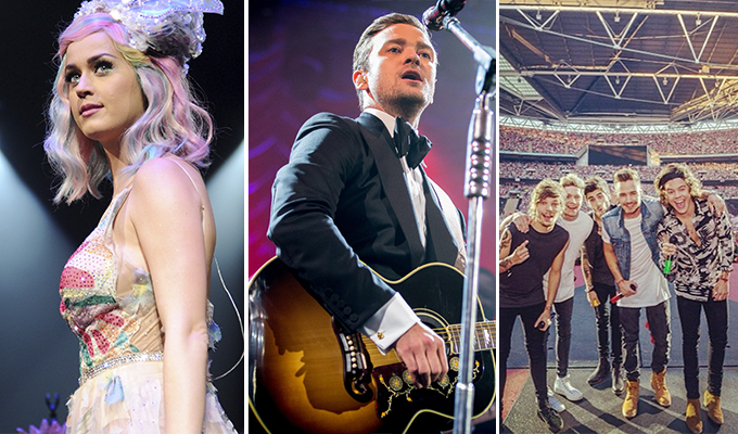 billboard-touring Justin Timberlake, Katy Perry e One Direction concorrem ao "Billboard Touring Awards"