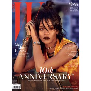 Rihanna 2 Rihanna estampa diferentes capas em edição de aniversário da revista "W" coreana