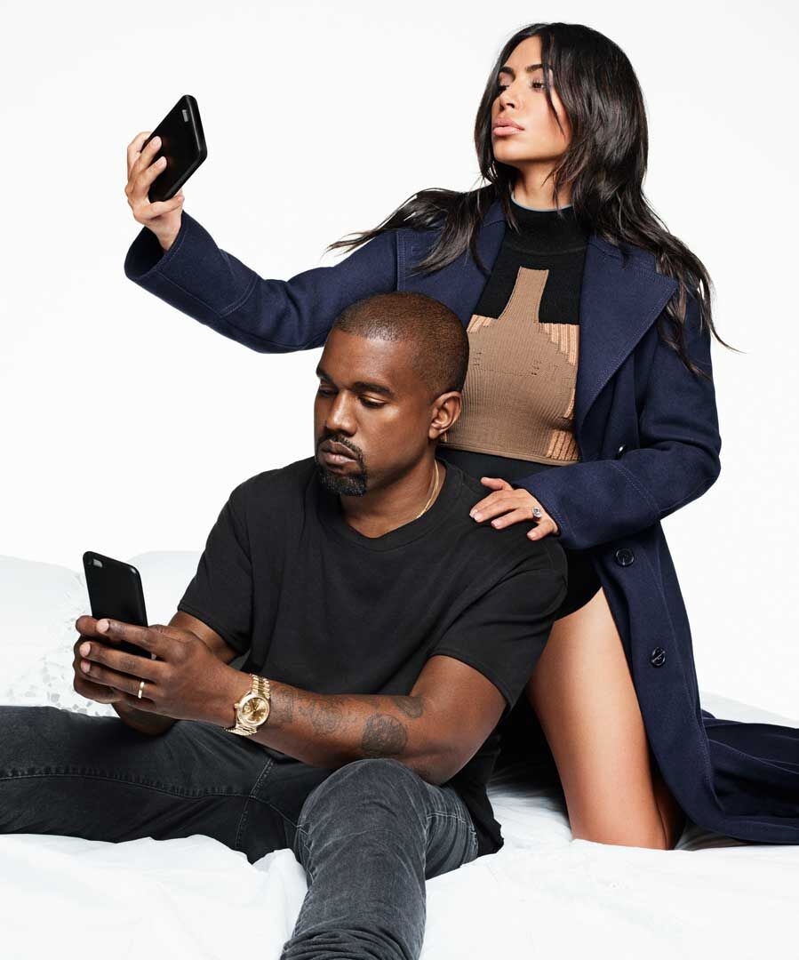 Kanye West reage às fotos de Kim Kardashian e filhos para Vogue US