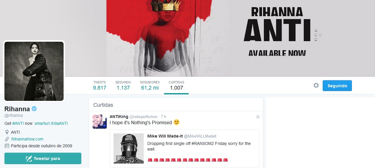 rihanna tweet