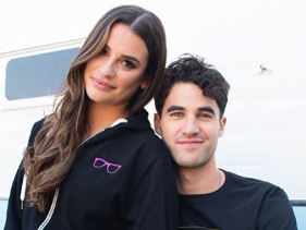 Lea Michele e Darren Criss cantam