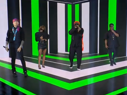 Reprodução do palco de led da live do Black Eyed Peas