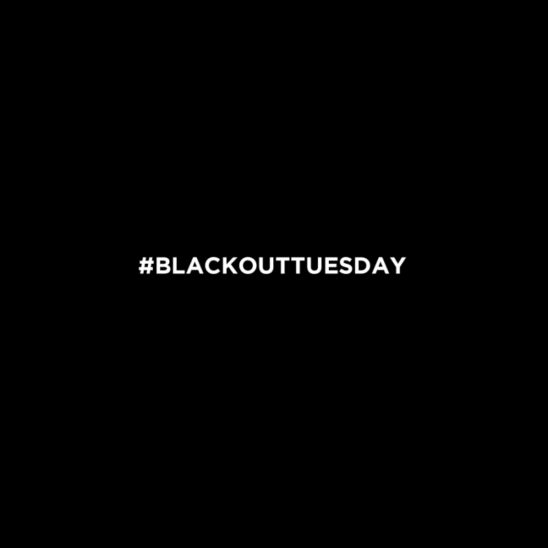 #BlackoutTuesday