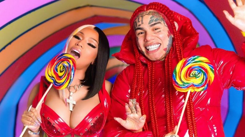 Nicki Minaj e 6ix9ine aparecem em clipe colorido