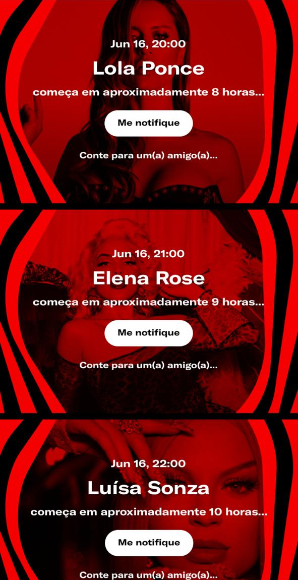 Hoje tem live com Luisa Sonza, Lola Ponce e Elena Rose, com transmissão do POPline