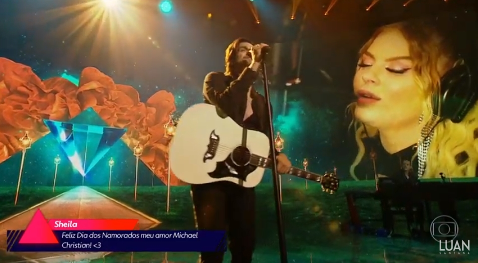 Luan Santana e Luísa Sonza dividem os vocais em "Tudo que você quiser" (Foto: Reprodução/YouTube)