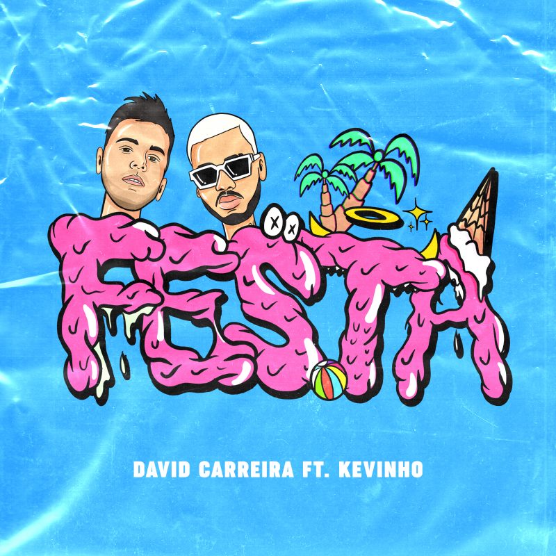 Capa do single de "Festa", parceria de David Carreira e Kevinho