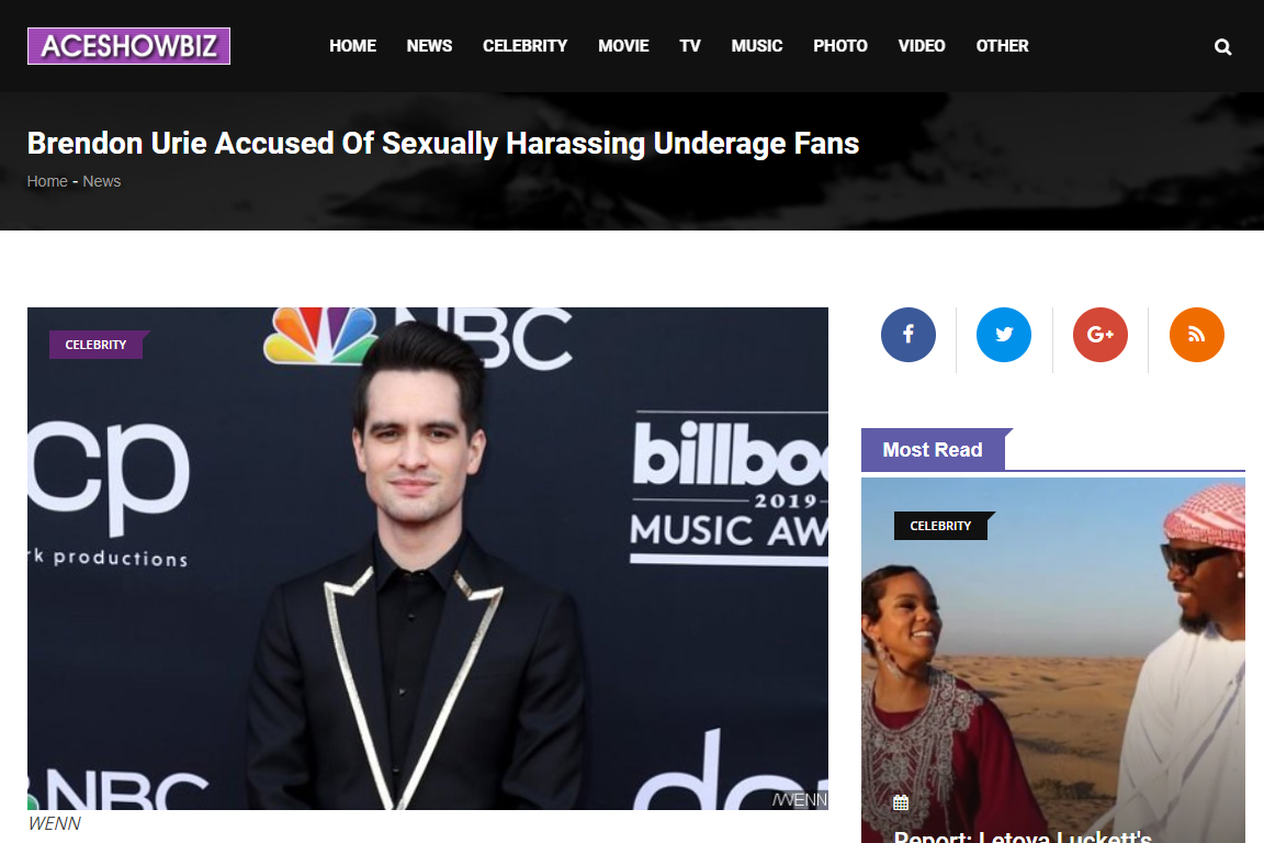 Brendon Urie, do Panic! at the Disco, é acusado de assédio sexual e pedofilia