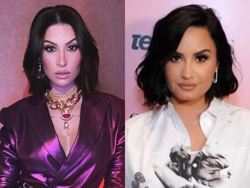 Boca Rosa ou Demi Lovato? Bianca Andrade muda o visual e é comparada à cantora. Foto: Divulgação Instagram @bianca / Getty Images