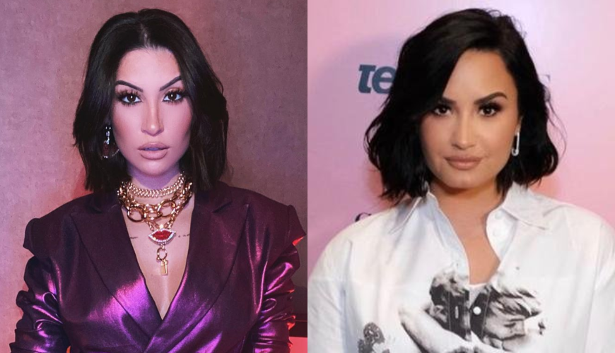 Boca Rosa ou Demi Lovato? Bianca Andrade muda o visual e é comparada à cantora. Foto: Instagram @bianca / Getty Images