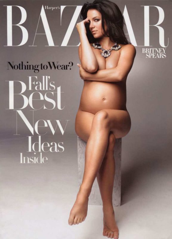 Britney Spears grávida na capa da Harper's Bazaar
