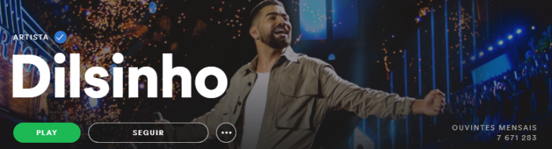 Dilsinho se torna o terceiro artista brasileiro mais ouvido no Spotify