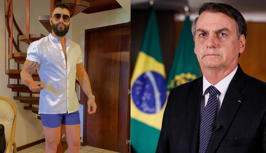 Elogios a Jair Bolsonaro e shortinho curto de Gusttavo Lima chamam atenção em live do cantor! Foto: Divulgação