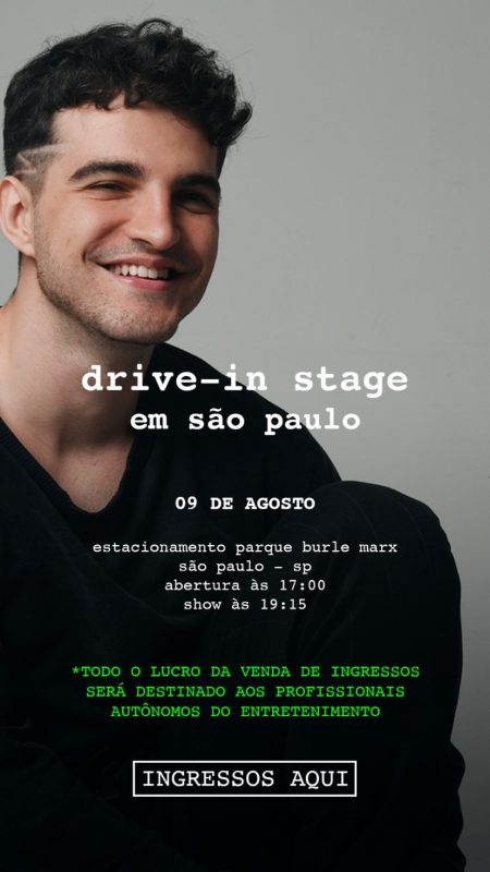 Jão anuncia show drive-in beneficente em São Paulo