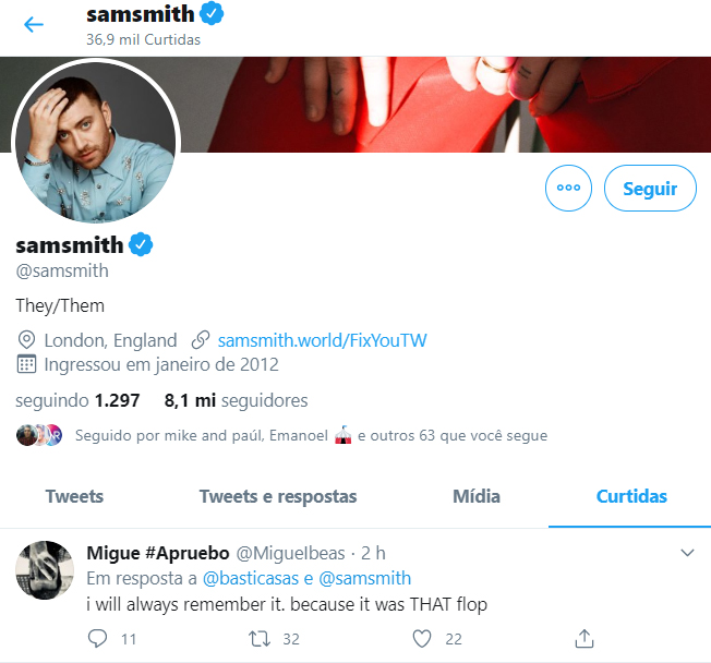 Sam Smith curte tweet dizendo que feat. com Demi Lovato foi um flop