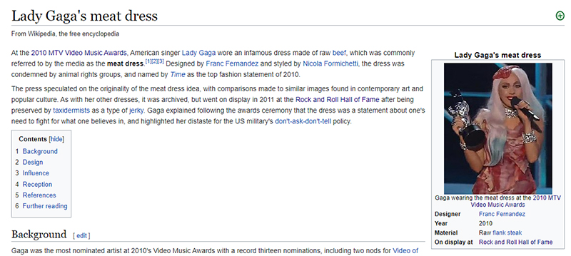 Há dez anos, Lady Gaga chocava o mundo com vestido de carne no VMA