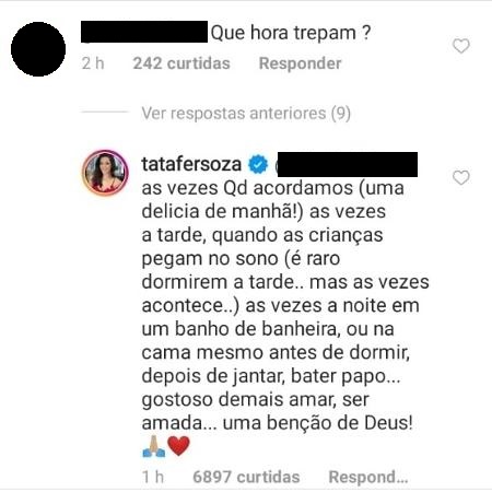 Thaís Fersoza surpreende e responde pergunta de seguidora dando detalhes do sexo com Michel Teló. Foto: Instagram @tatafersoza