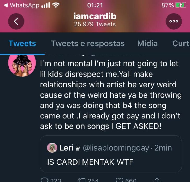 Cardi B Se Revolta Contra Fãs Do BLACKPINK: Veja Tweets Deletados | POPline