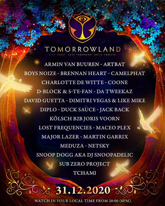 Tomorrowland fará Réveillon online com David Guetta e Major Lazer