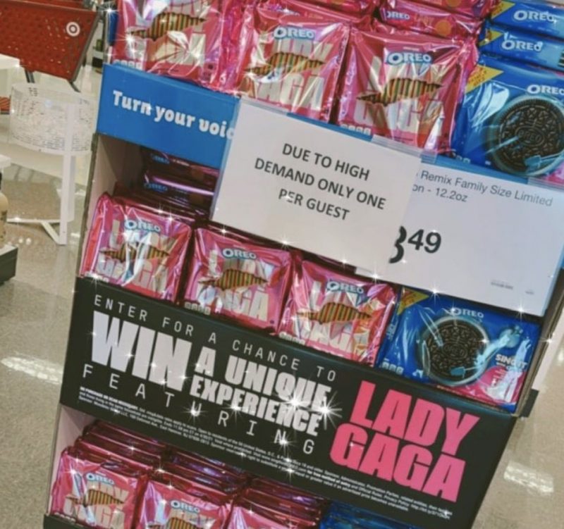 Oreo da Lady Gaga sucesso de vendas