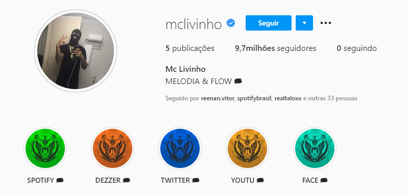 MC Livinho ganha 1,6 milhão de seguidores