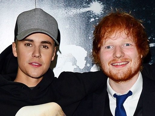 Justin Bieber e Ed Sheeran registram música nova