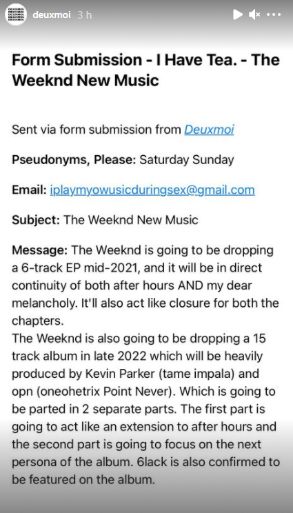 The Weeknd novos projetos