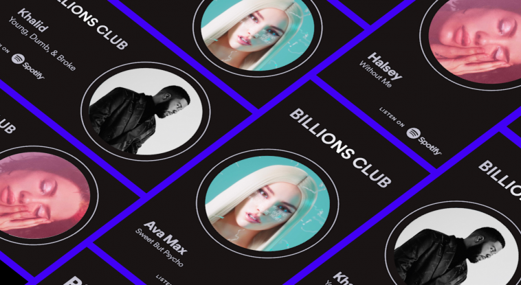 Spotify celebra os maiores hits com playlist 'Billions Club'