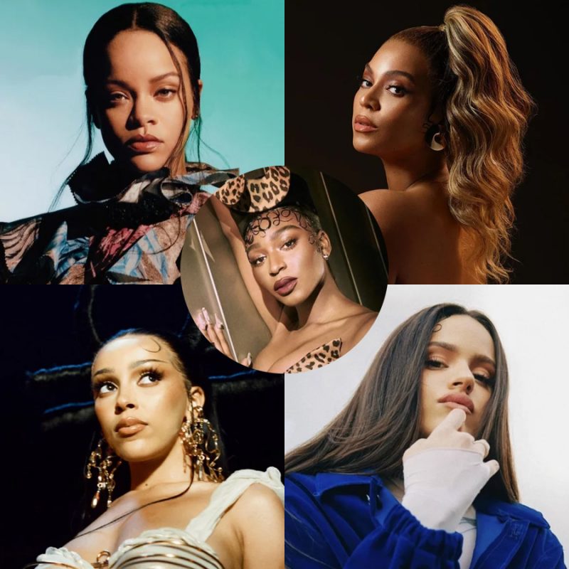Rihanna, Beyoncé, Doja Cat, Rosalía