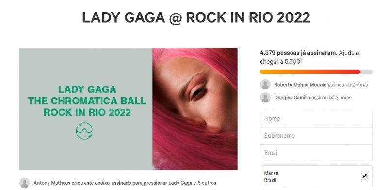 Lady Gaga no brasil