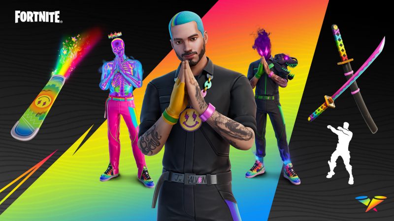 J Balvin Fortnite trajes