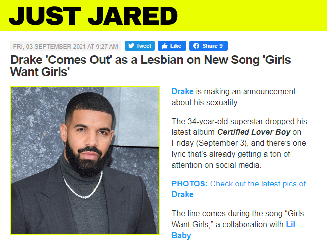 Drake canta que é "lésbica" em música nova