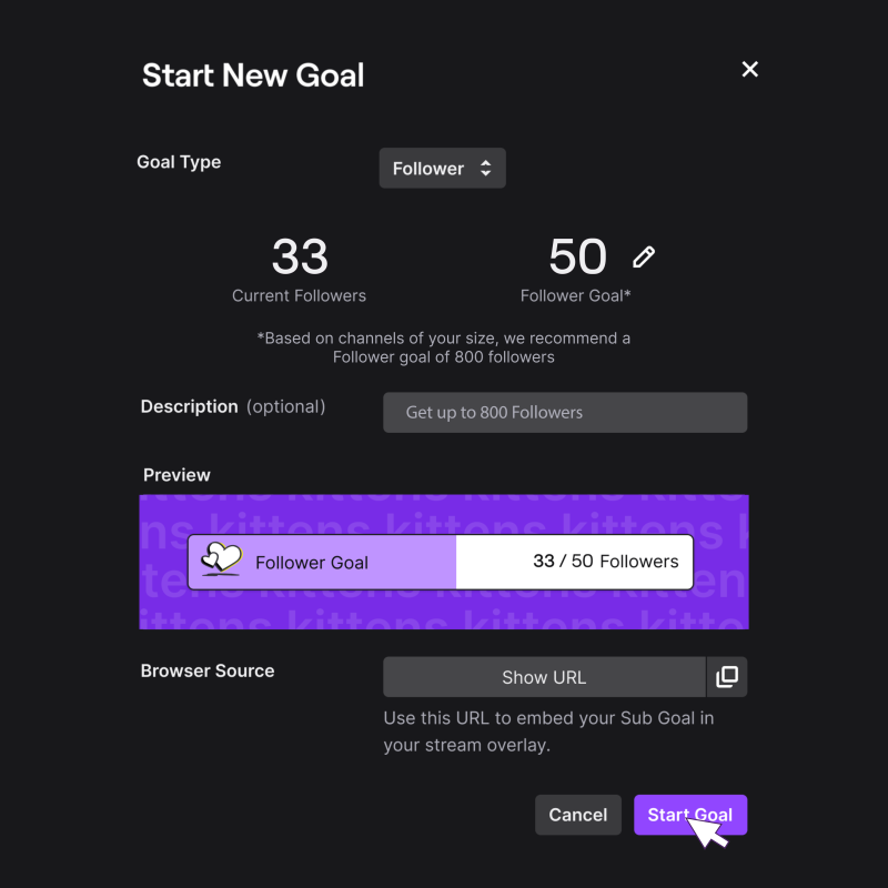 Twitch lança novo recurso 'Metas do Criador'; conheça