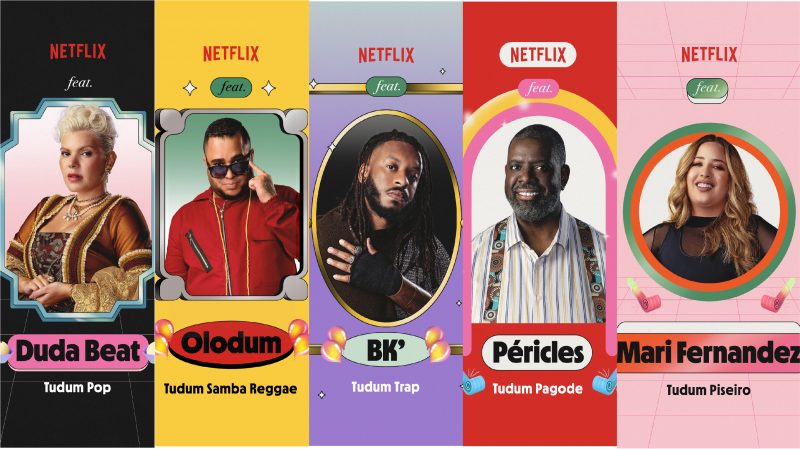 K’, Duda Beat, Mari Fernandez, Olodum e Péricles re-imaginaram o som ‘tudum’ da Netflix