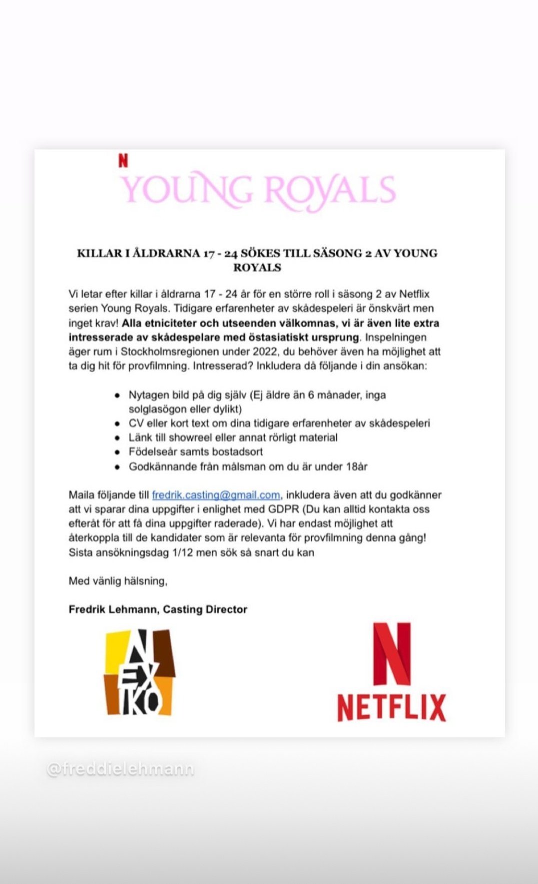 Young Royals busca novo ator para 2ª temporada