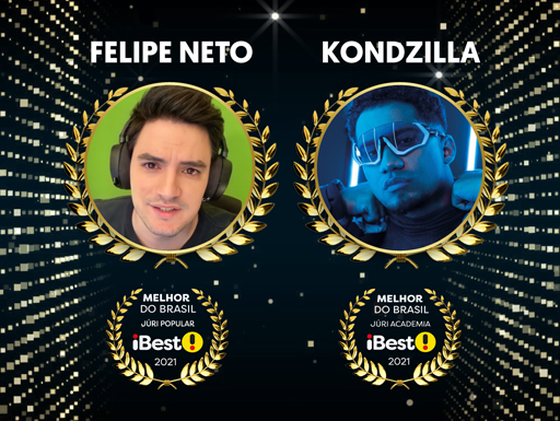 Felipe Neto e Kondzilla são eleitos os criadores do ano pelo iBest