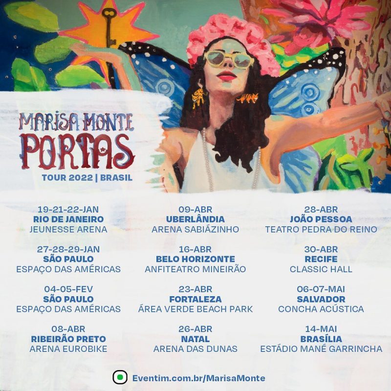 Marisa Monte anuncia turnê "Portas" com shows em estádios
