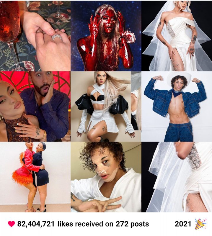 Veja as 9 fotos mais curtidas de 2021 no Instagram de divas pop