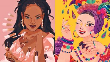 Ilustrações de Rihanna e Carmen Miranda no livro "Histórias de Ninar para Garotas Rebeldes" | Foto: Divulgação/editora Planeta