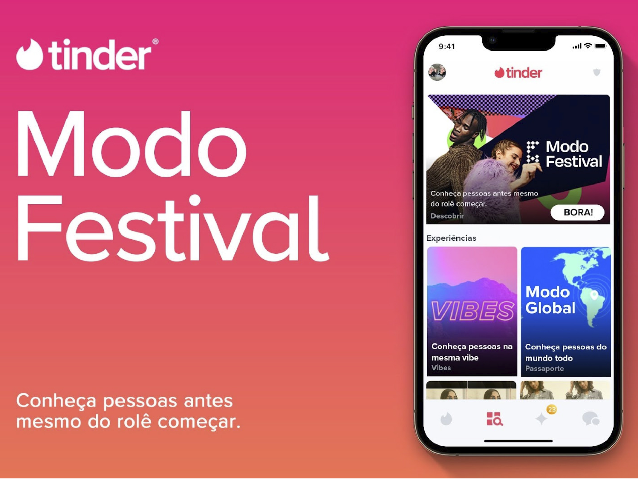 Em parceria com a Live Nation, Tinder lança recurso 'Festival Mode'