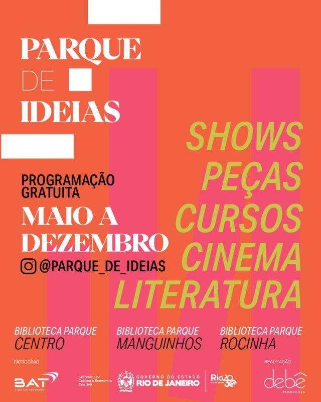 Projeto 'Parque de Ideias' promove shows e oficinas gratuitas