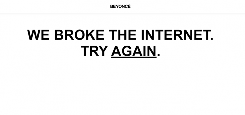 Mensagem Beyoncé SIte oficial B7