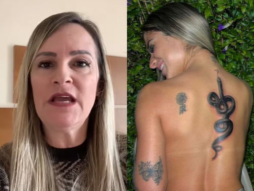 Mãe de influencer sai em defesa da filha e alfineta tatuador