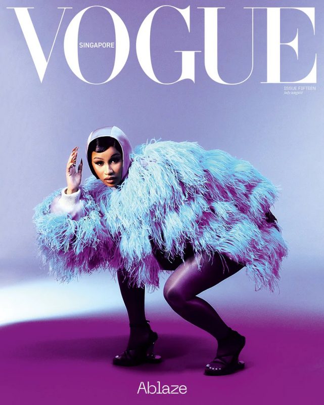 Cardi B é anunciada como capa da nova edição da Vogue Singapura
