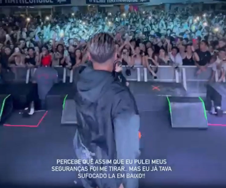 MC Cabelinho desmaia ao pular do palco em show: "Cena de terror"