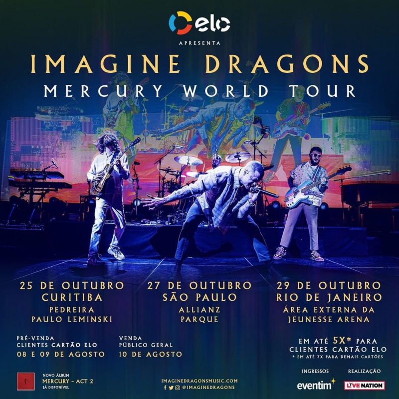 Confirmado: Confira datas de shows do Imagine Dragons no Brasil após o Rock In Rio