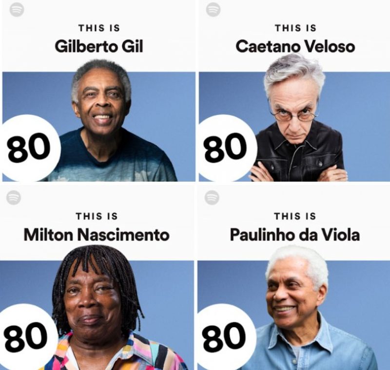Spotify homenageia artistas da MPB que completam 80 anos em projeto musical  - POPline