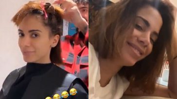 Anitta 'arruma' corte de cabelo após noitada: "Consertar os buracos"
