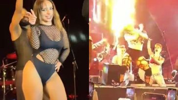 Dançarina da Luísa Sonza 'apagando' fogo no cabelo viraliza; veja