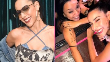 Marina Sena se surpreende com tatuagem feita em sua homenagem